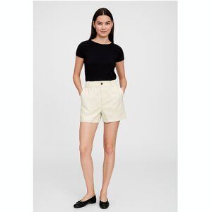 Gap High Rise 4" Khaki Girlfriend Shorts